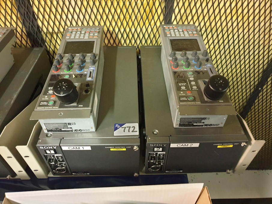 2x Sony RCP-750 remote control panel with Sony CCU...