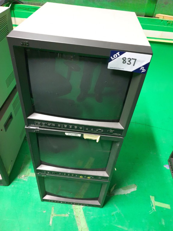 3x JVC TM-H150CG CRT studio monitors