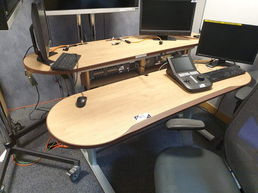Custom Consoles 2 tier studio desk, 1800x1200mm, m...