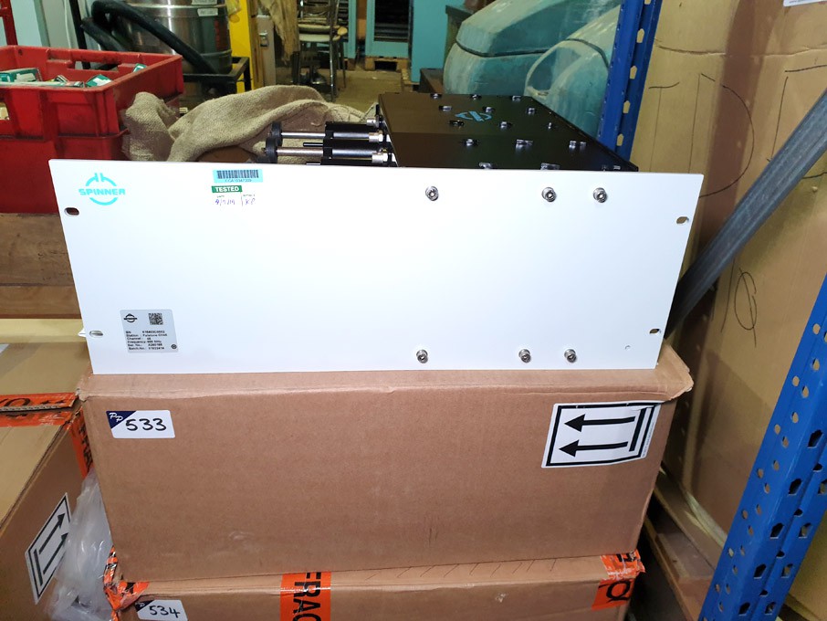 Spinner UHF bandpass filter, 8/84 QQ in 19" slide...