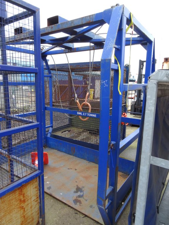 Cruise ship style loading cage, 2.7 ton SWL, 8ft x...