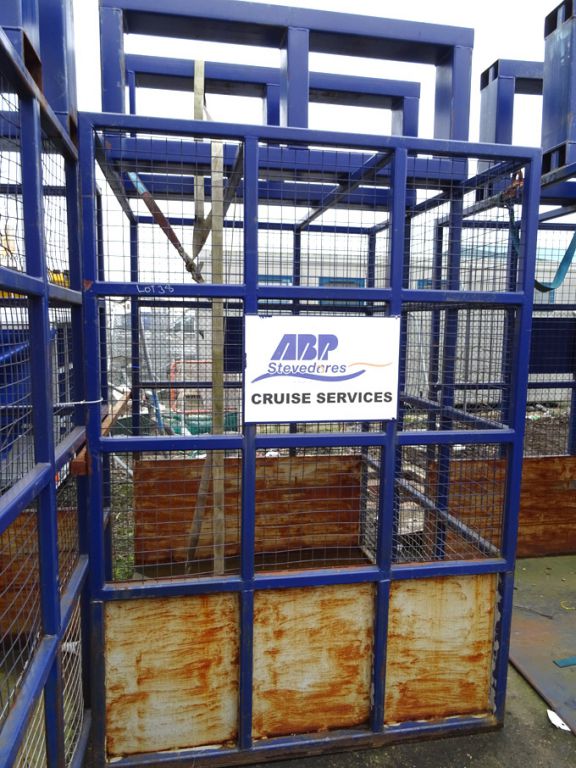 Cruise ship style loading cage, 2.5 ton SWL, 1850x...