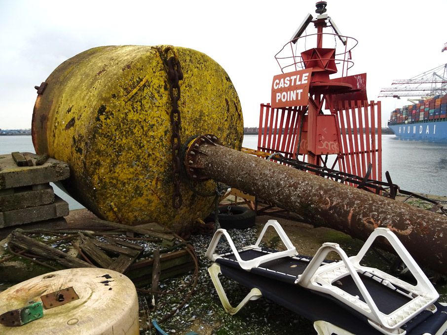 2700mm approx diameter navigation buoy with batter...
