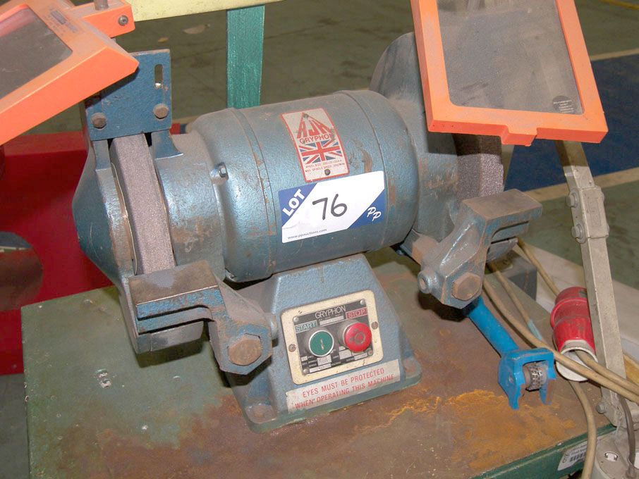 RJH Gryphon 8" double ended grinder on base - Loca...