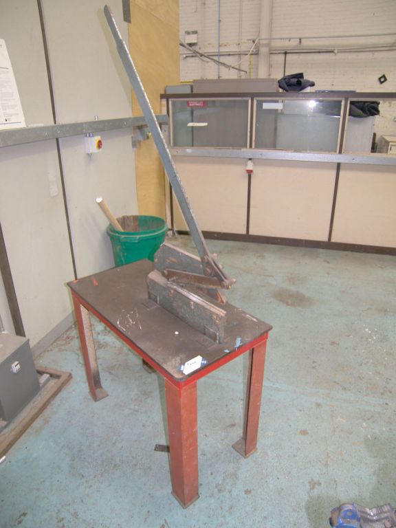 10" manual hand shear on case - Located at: BAE Sy...