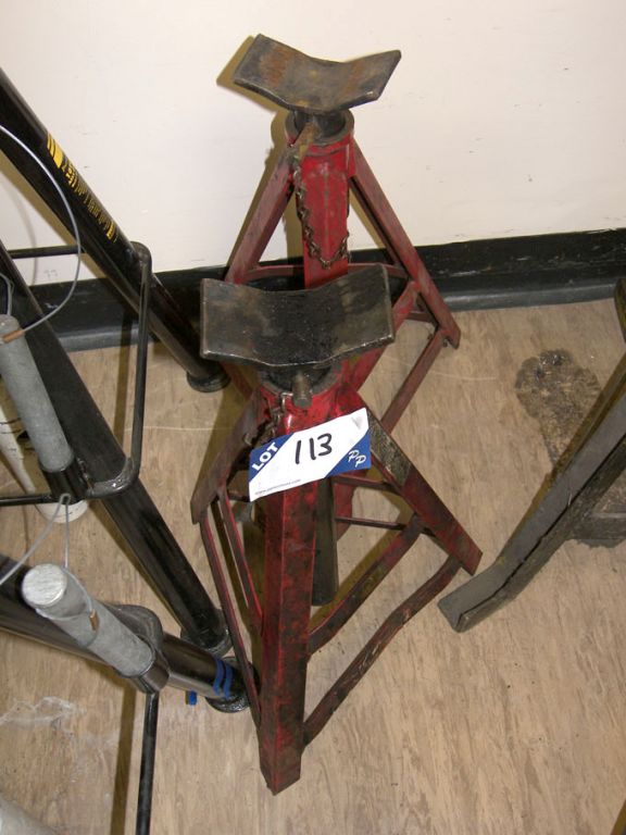 Pair 4000kg SWL adjustable height axle stands