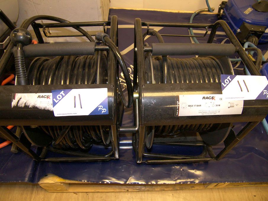 2x Race air hoses on reels, 30m, 17 bar