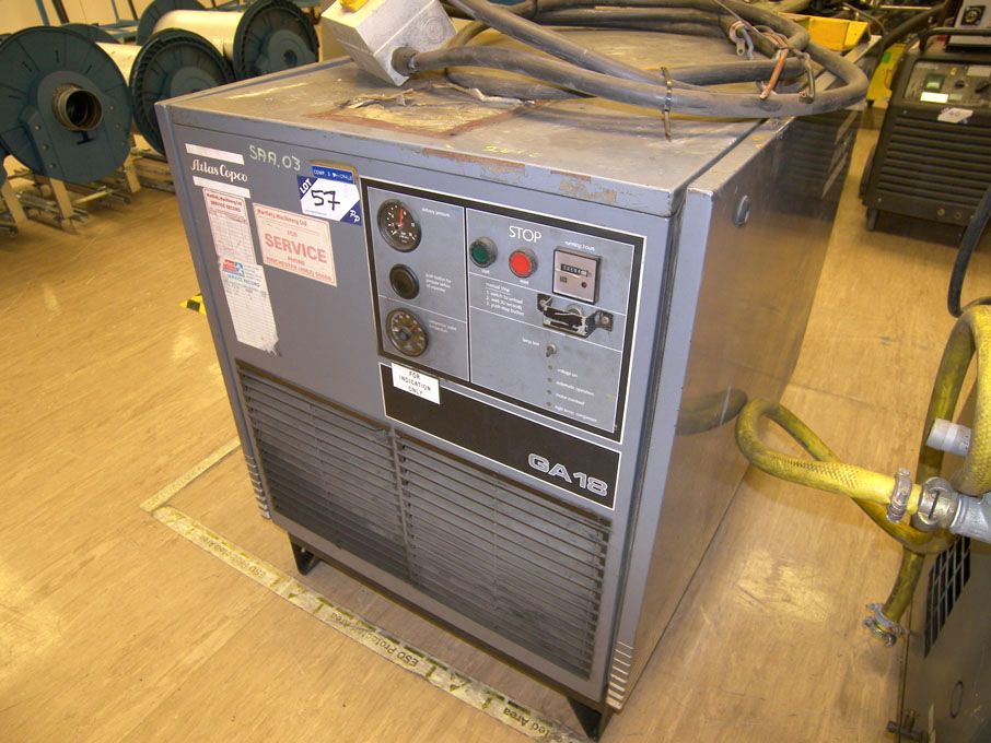 Atlas Copco GA18 rotary packaged compressor, 12725...