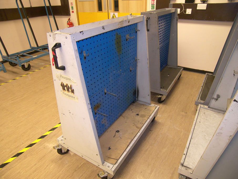 2x Linbin type mobile storage trolleys, double sid...
