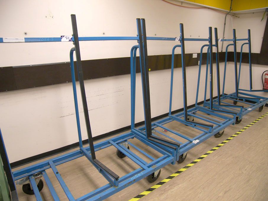 3x Eurokraft mobile panel trolleys, 1500mm wide