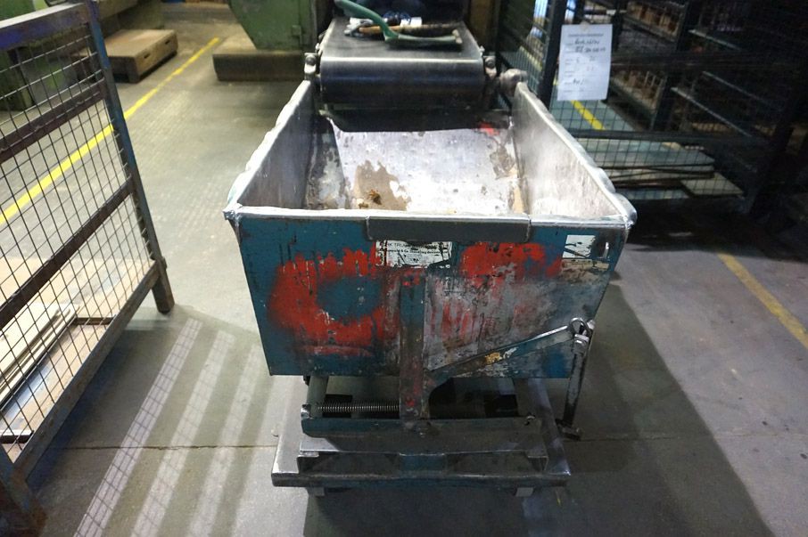 Mobile forkable tipping skip, 800x900mm