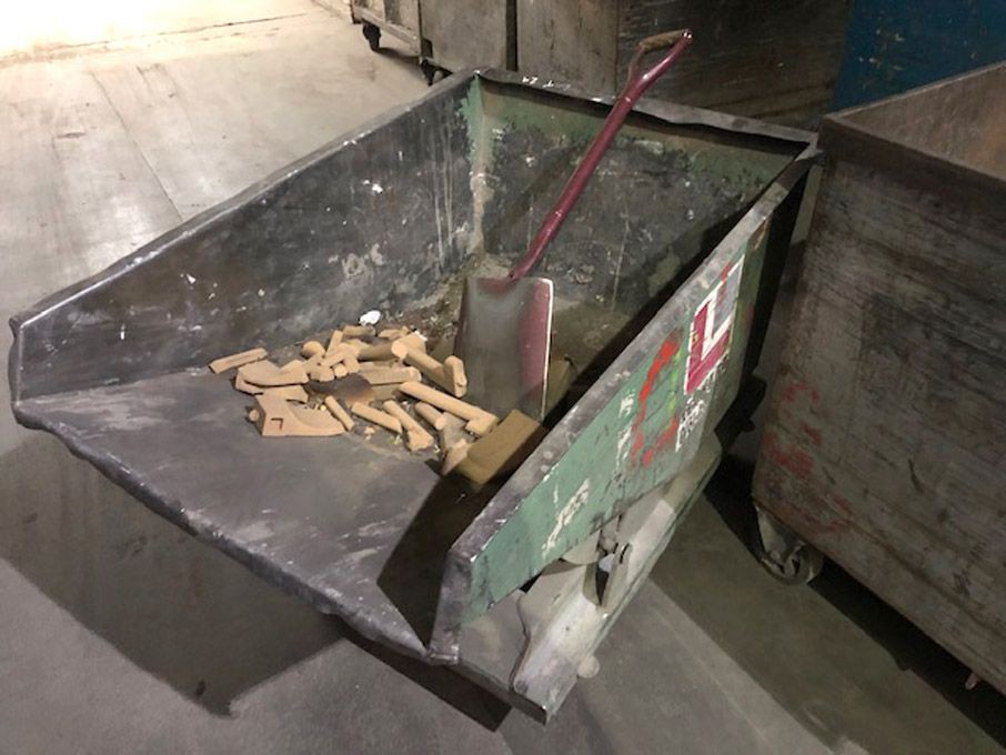 Leonard mobile forkable tipping skip, 800x900mm