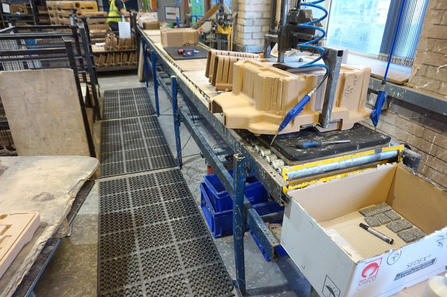 7000mm long approx x 630mm wide manual roller conv...