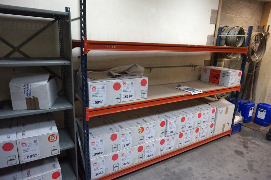 3 bays Mecalux 7515 light duty boltless racking, 1...