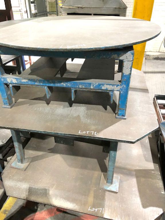 3x 1200mm wide rotating tables