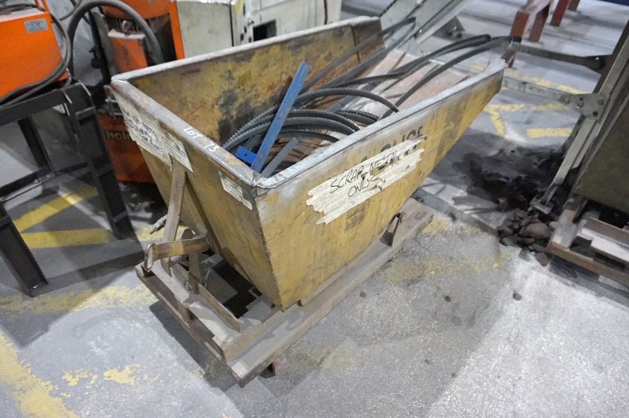 Leonard mobile forkable tipping skip, 600x1100mm