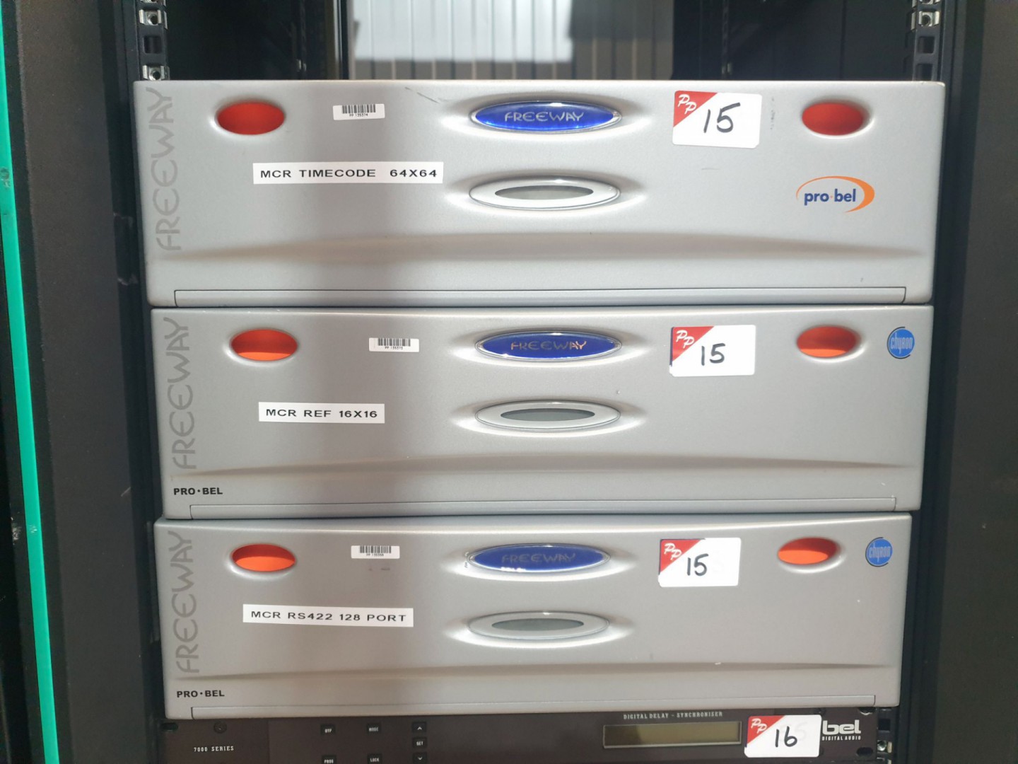 3x Pro-Bel Freeway rack type chassis inc: 2x 5741,...