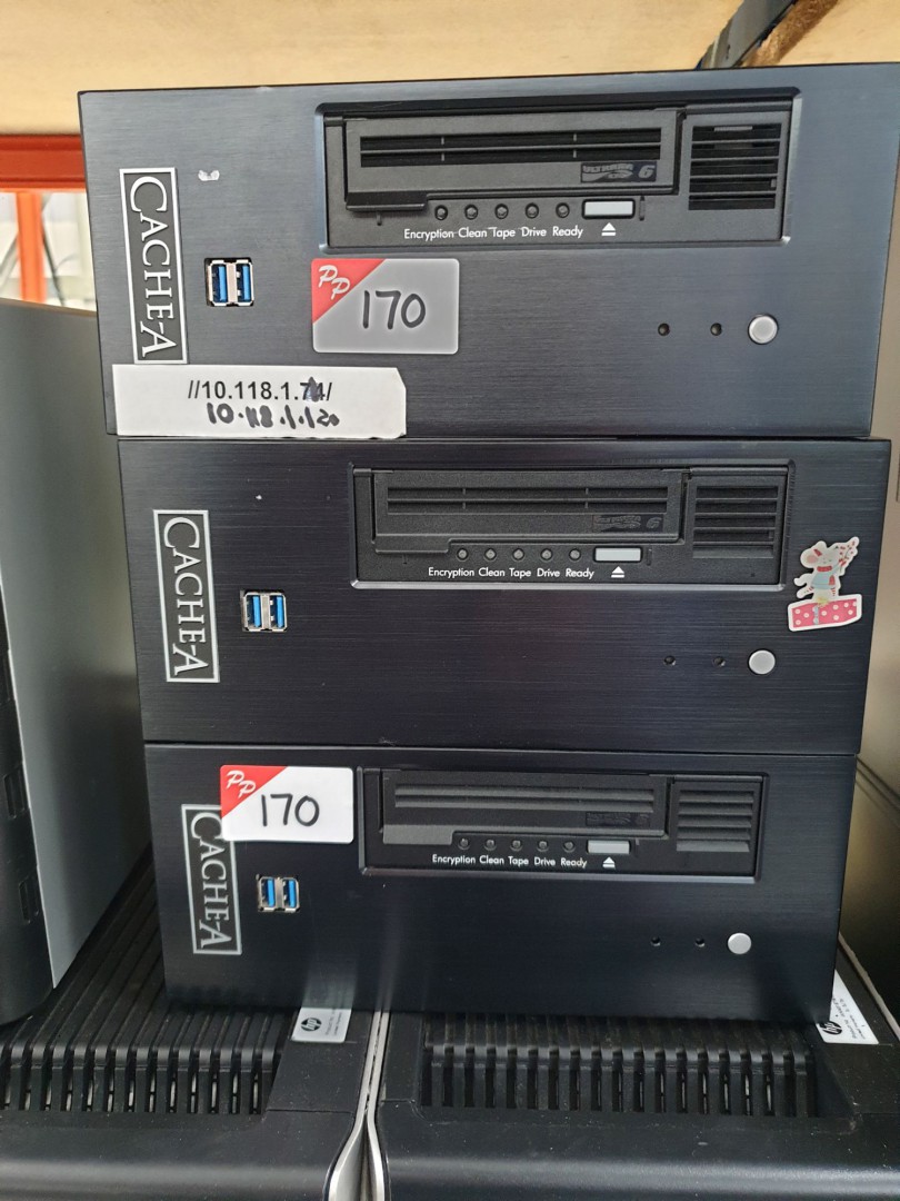 3x Cache-A Ultrium 6 tape drives - Lot located at:...