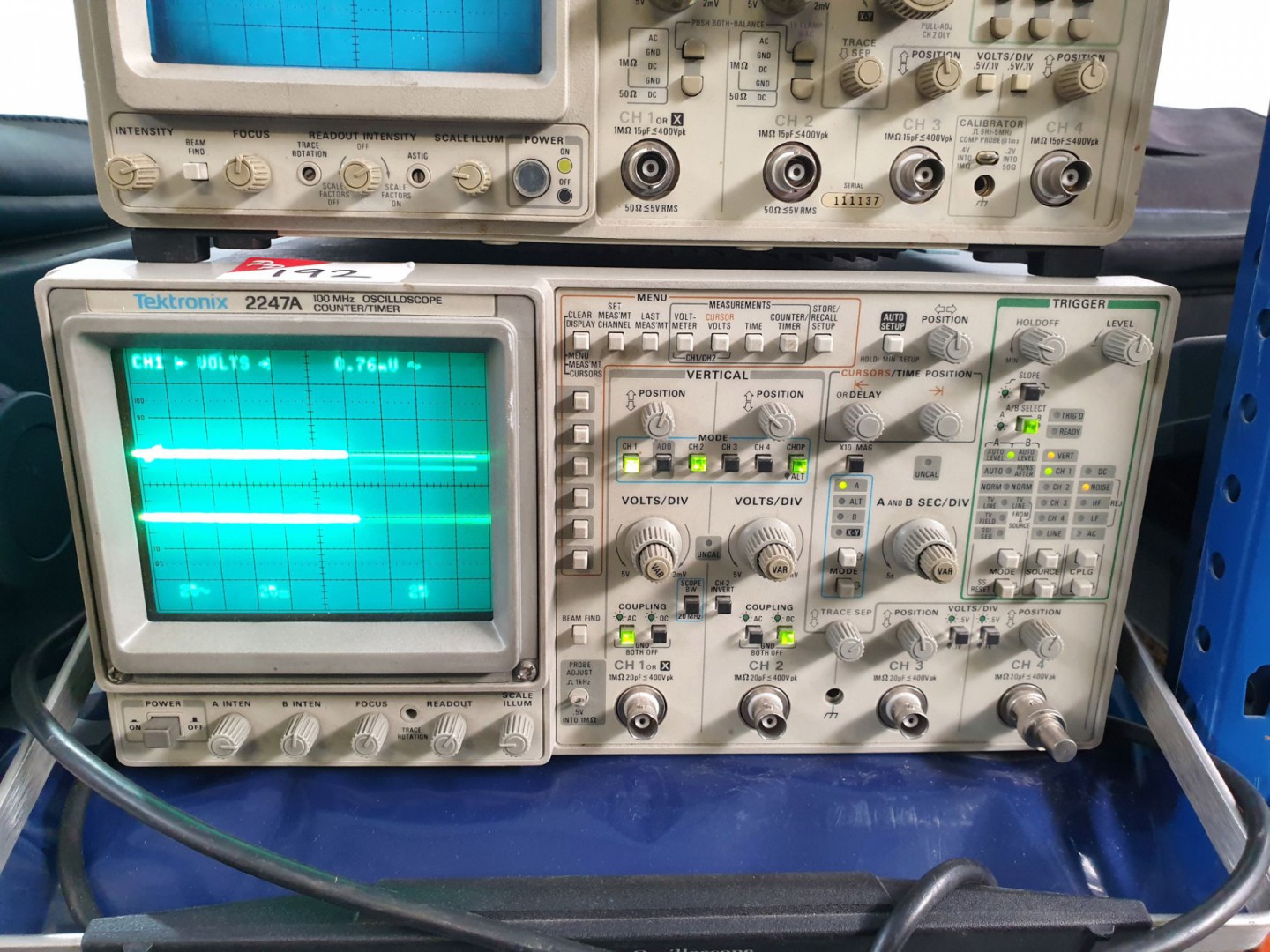 Tektronix 2247A oscilloscope counter / timer, 100M...