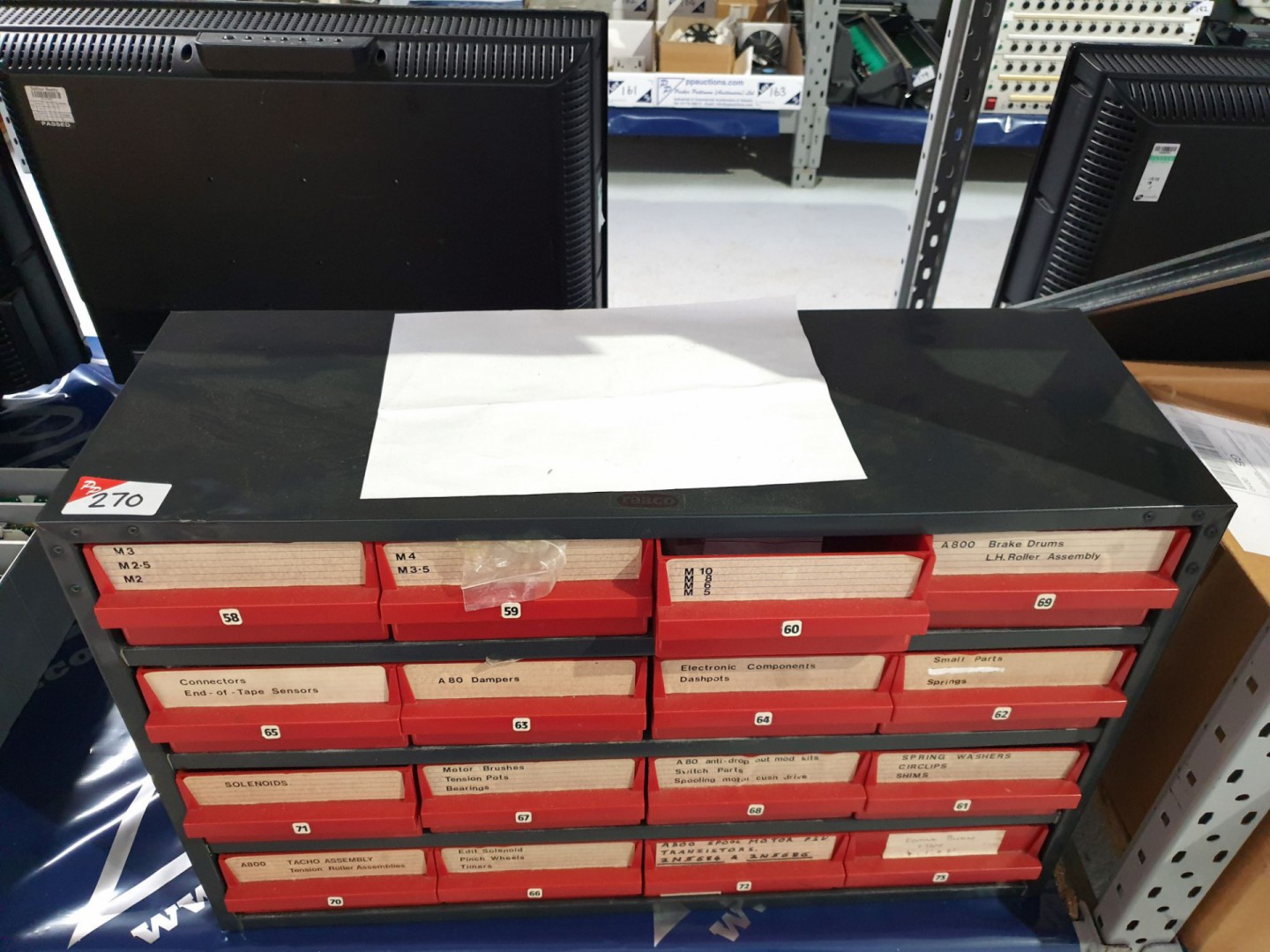 Multi drawer storage cabinet inc: Revox B710 casse...
