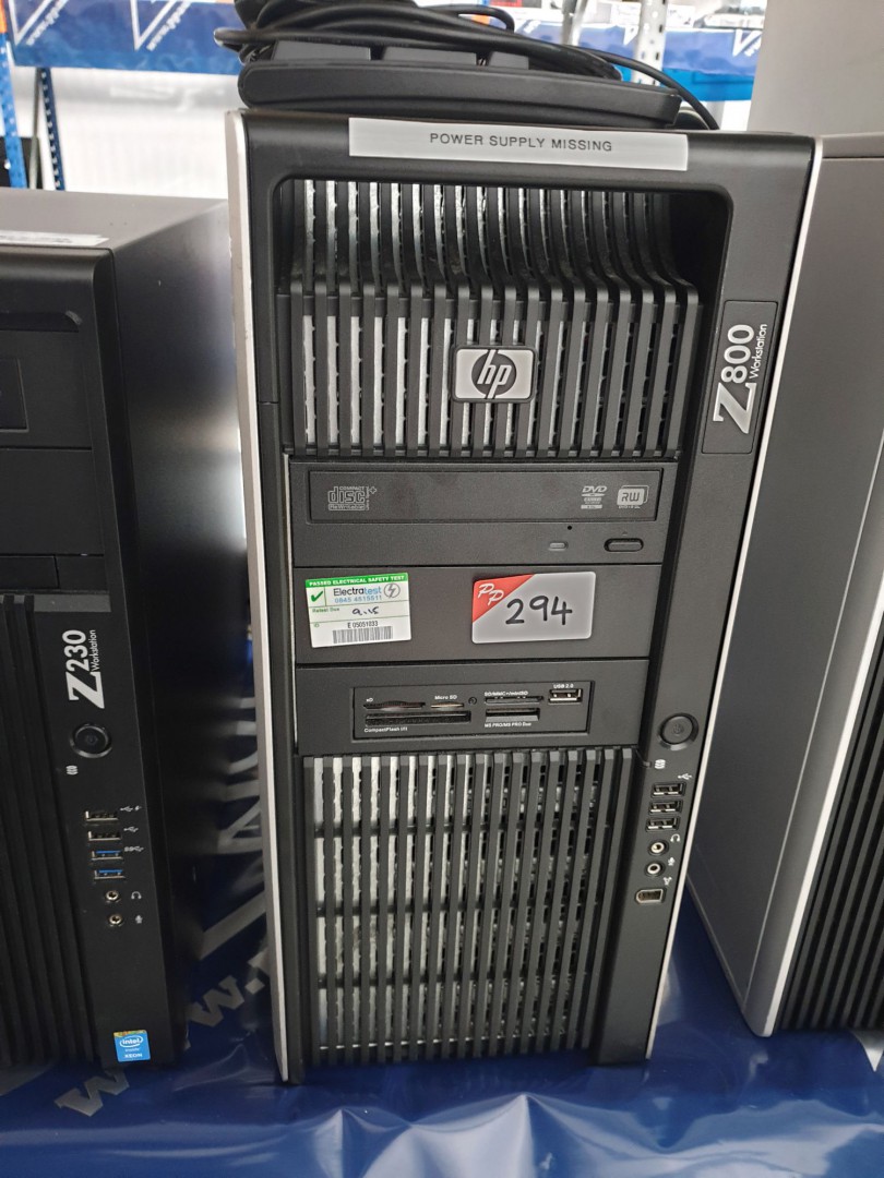 HP Z800 tower workstation with keyboard & mouse -...