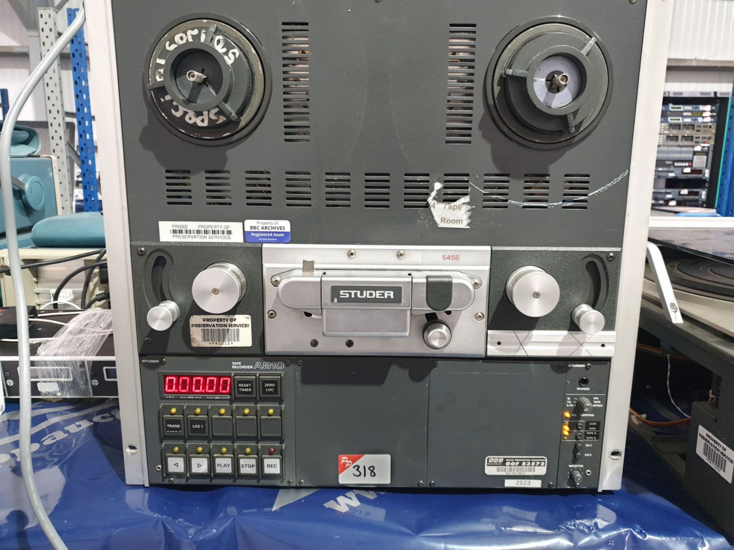Studer A810 reel to reel tape recorder, s/n 5450 -...