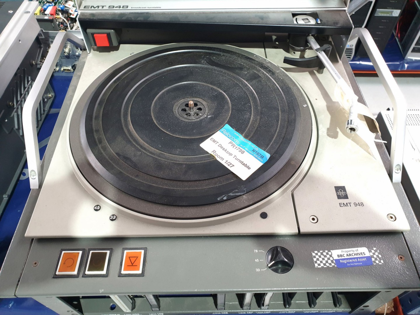 EMT 948 broadcast turntable, type 9948120, s/n 456...