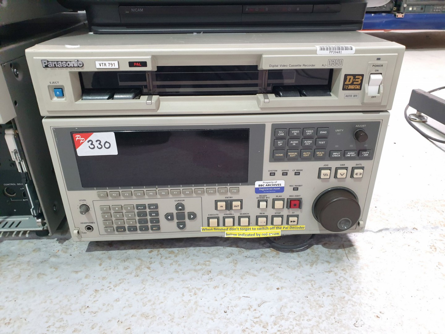 Panasonic AJ-D350 digital video cassette recorder...