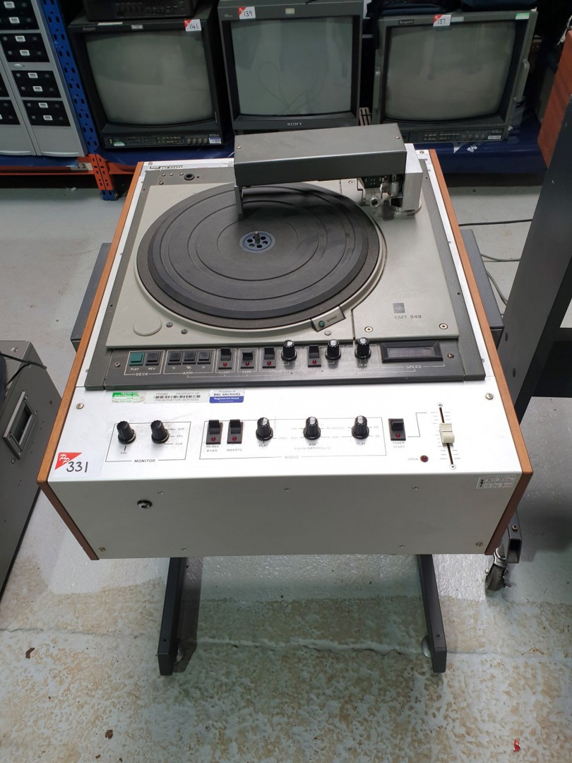EMT 948 broadcast turntable on stand, s/n 58850 -...