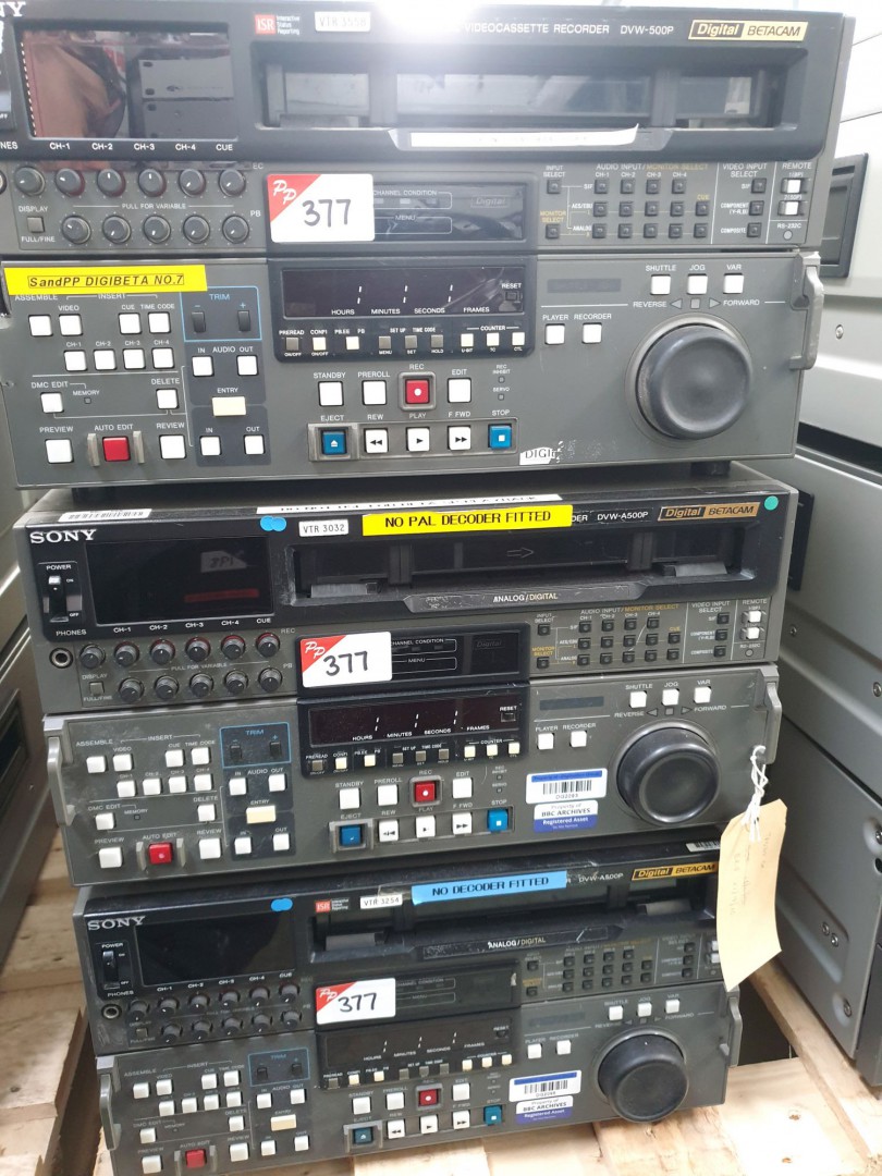 3x Sony DVW-A500P digital video cassette recorders...