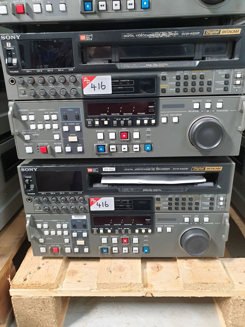 2x Sony DVW-A500P digital video cassette recorders...