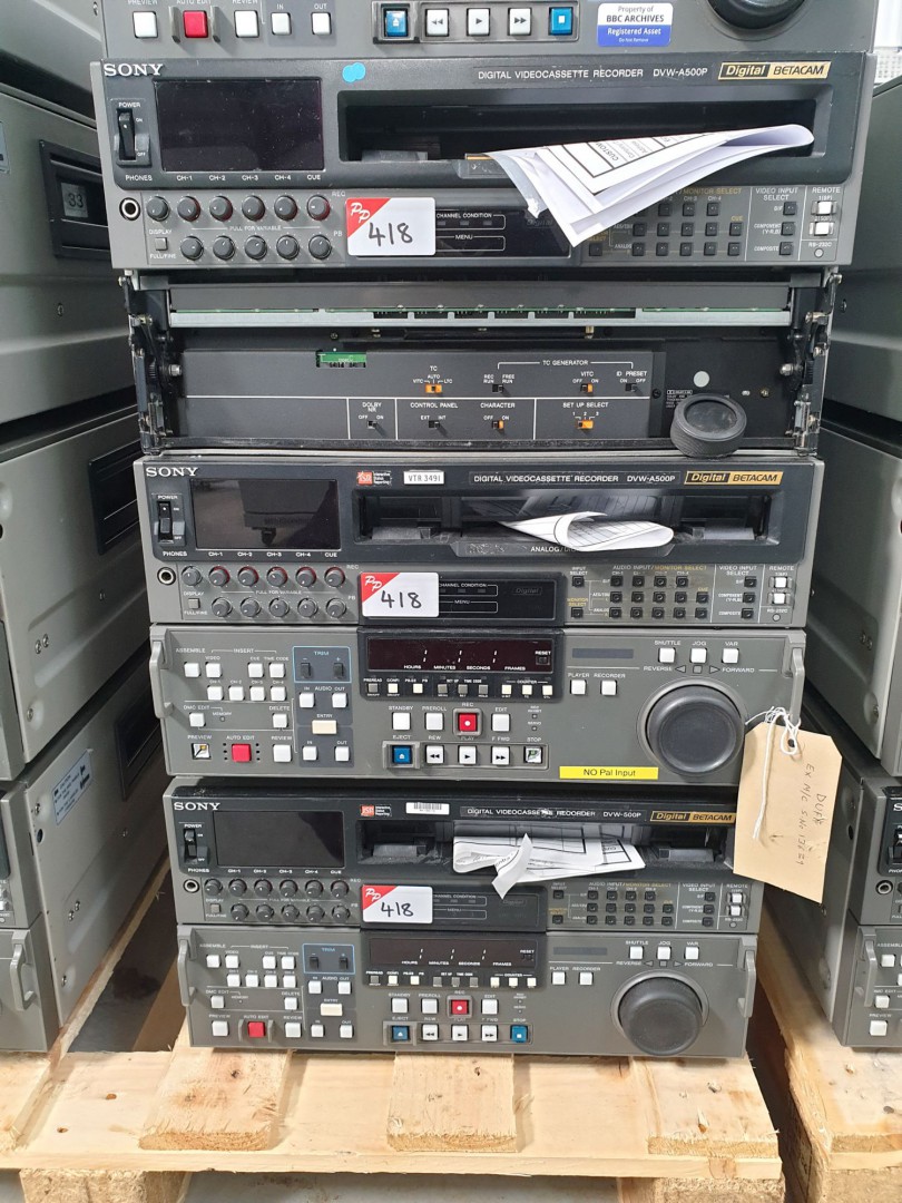 3x Sony DVW-A500P digital video cassette recorders...