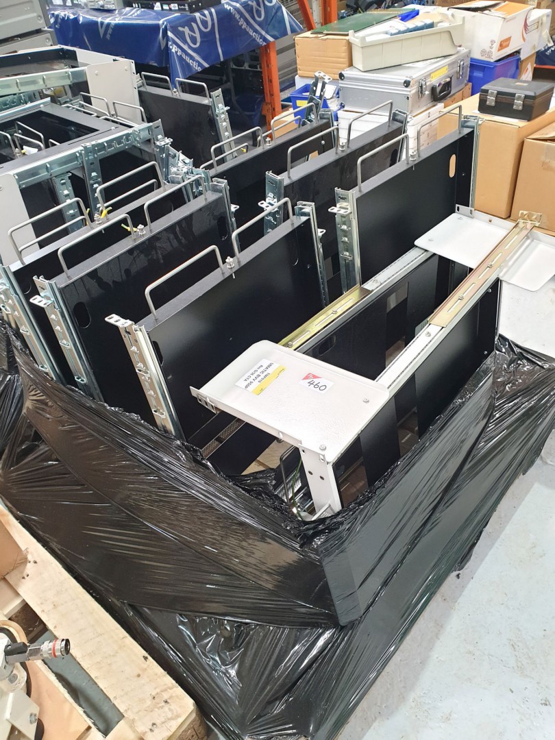 Qty various rack type Sony recorder / player trays...