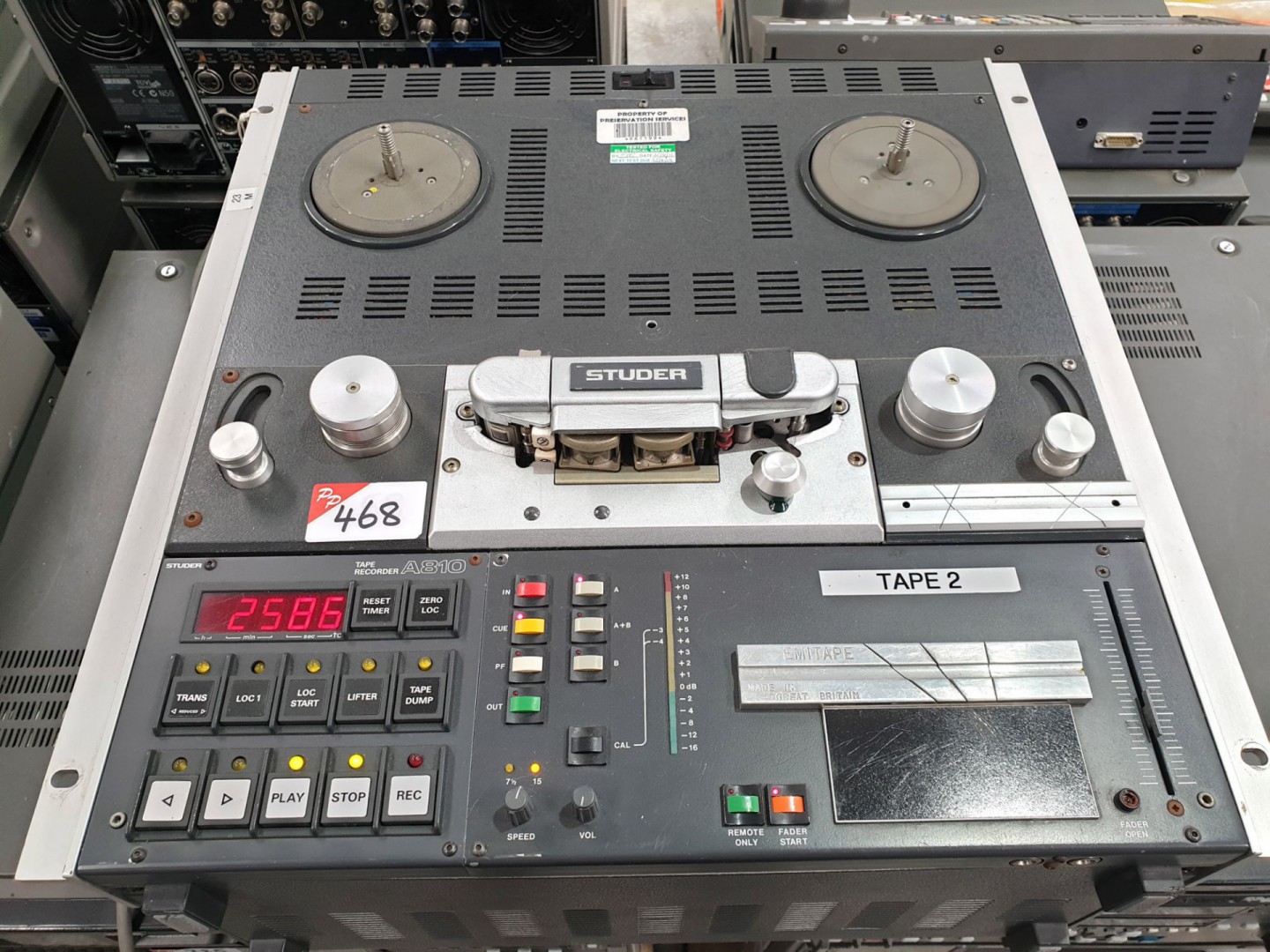 Studer A810 reel to reel tape recorder, s/n 3679...