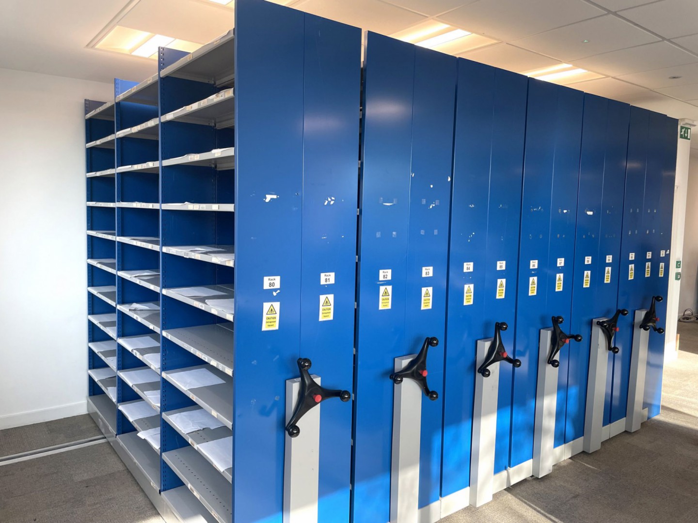 Storage Systems 6 section roller storage system, 6...