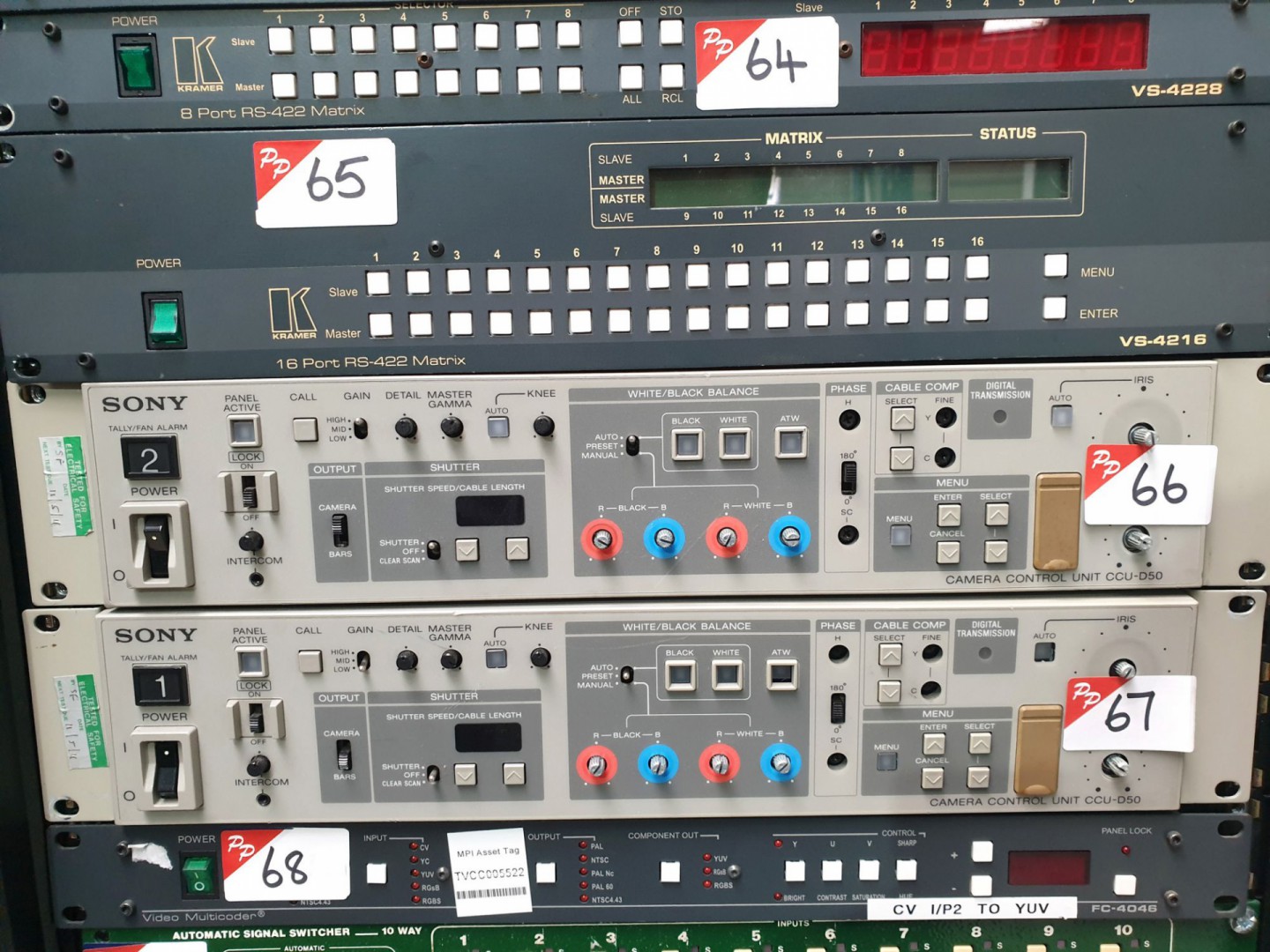 Sony CCU-D50 camera control unit - Lot located at:...