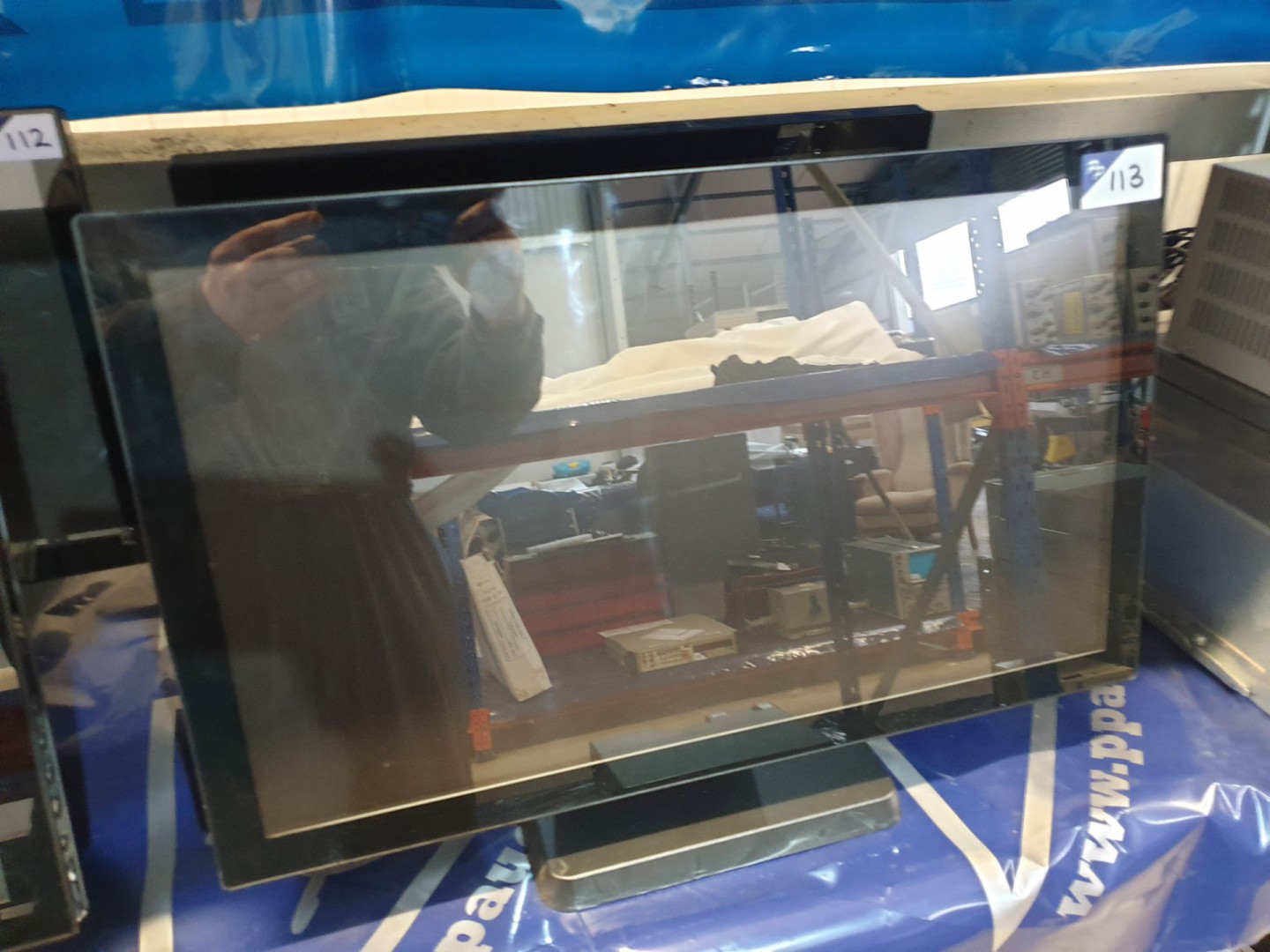 2x Ilyama Prolite T2336MSC LCD monitors on stands,...