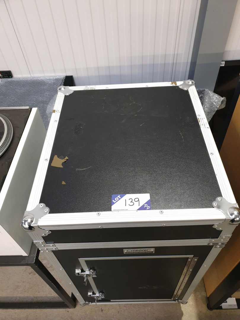 Citronic black mobile transit case, 520x600x1000mm