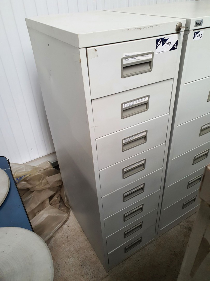 Silverline white 8 drawer storage unit