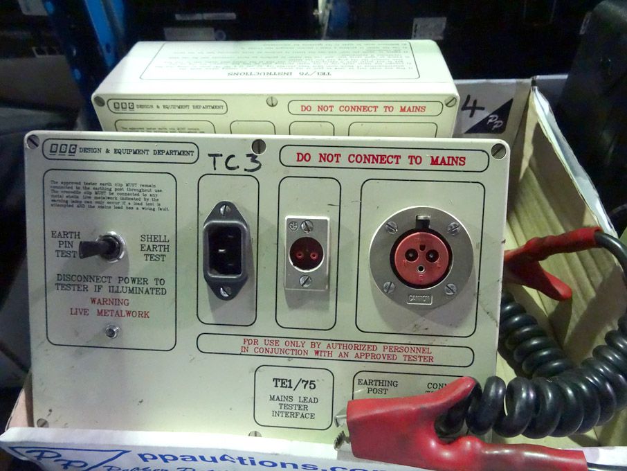 BBC TE1 / 75 mains lead tester interface
