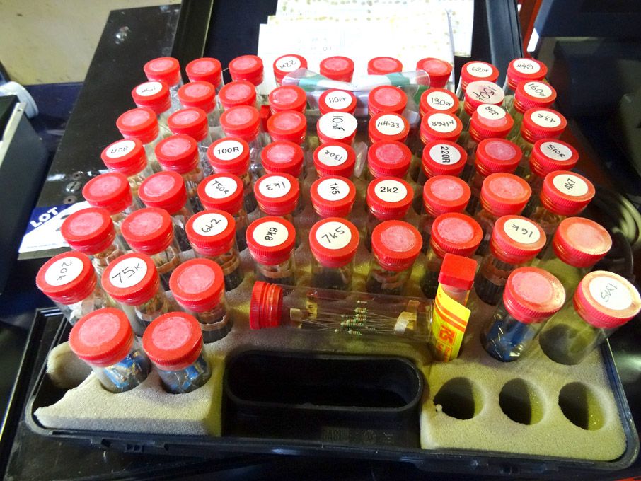 Qty various resistors in case