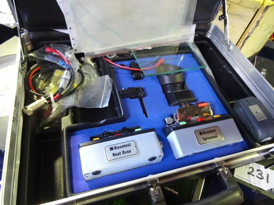 Bicotest equipment in case inc: heat oven, Splicem...