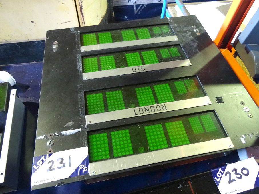 4x Wharton digital studio clocks