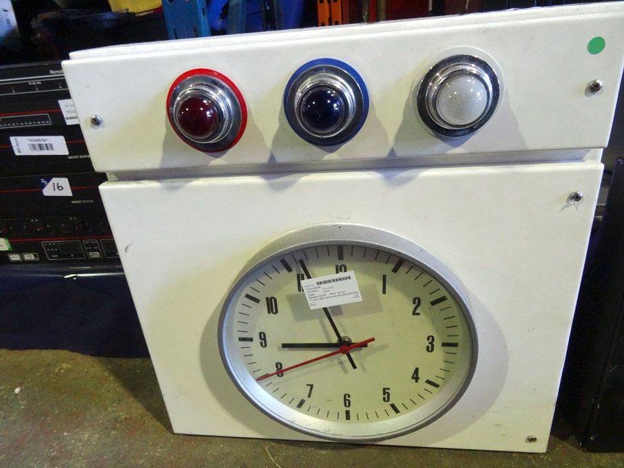 11" analogue studio clock in enclosure with 'on ai...