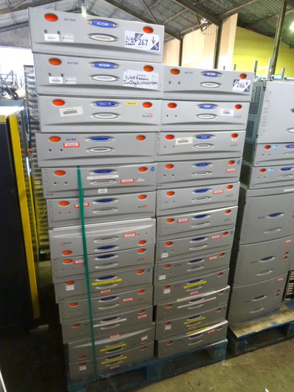 12x Pro-Bel Chyron Icon chassis with plug in cards