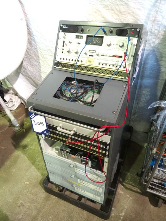 Mobile component trolley with Canford rack mount m...