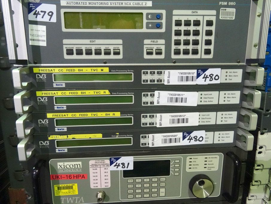4x DVB Newtec data processing series receivers