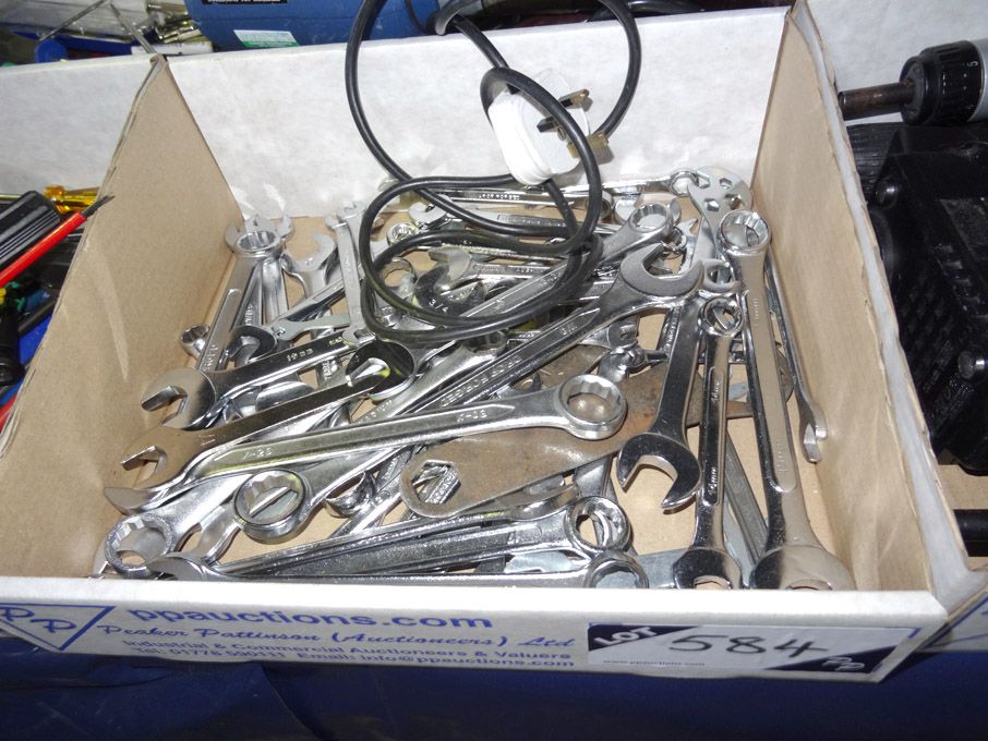 Qty various engineering spanners