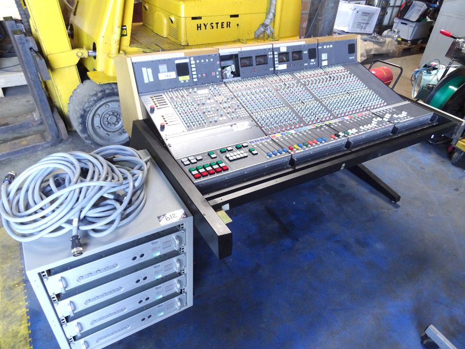 Calrec stereo mixing desk, 6x4' desk complete with...