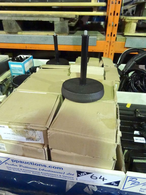 20x K&M 23200 black table microphone stands (boxed...